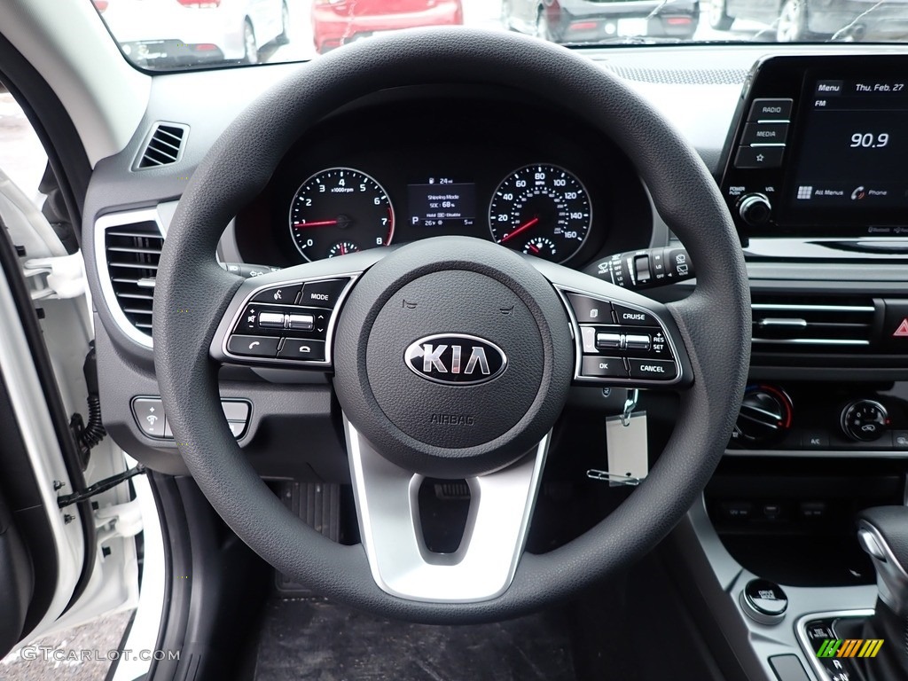 2021 Kia Seltos LX AWD Black Steering Wheel Photo #137383897