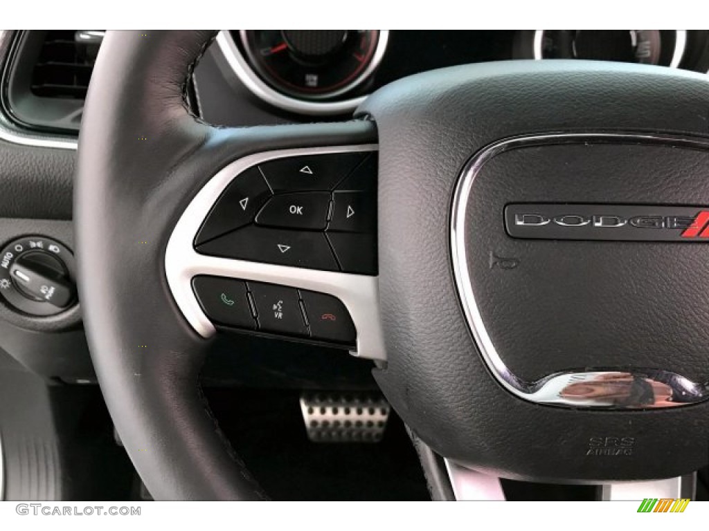2018 Dodge Challenger SXT Plus Black Steering Wheel Photo #137386264