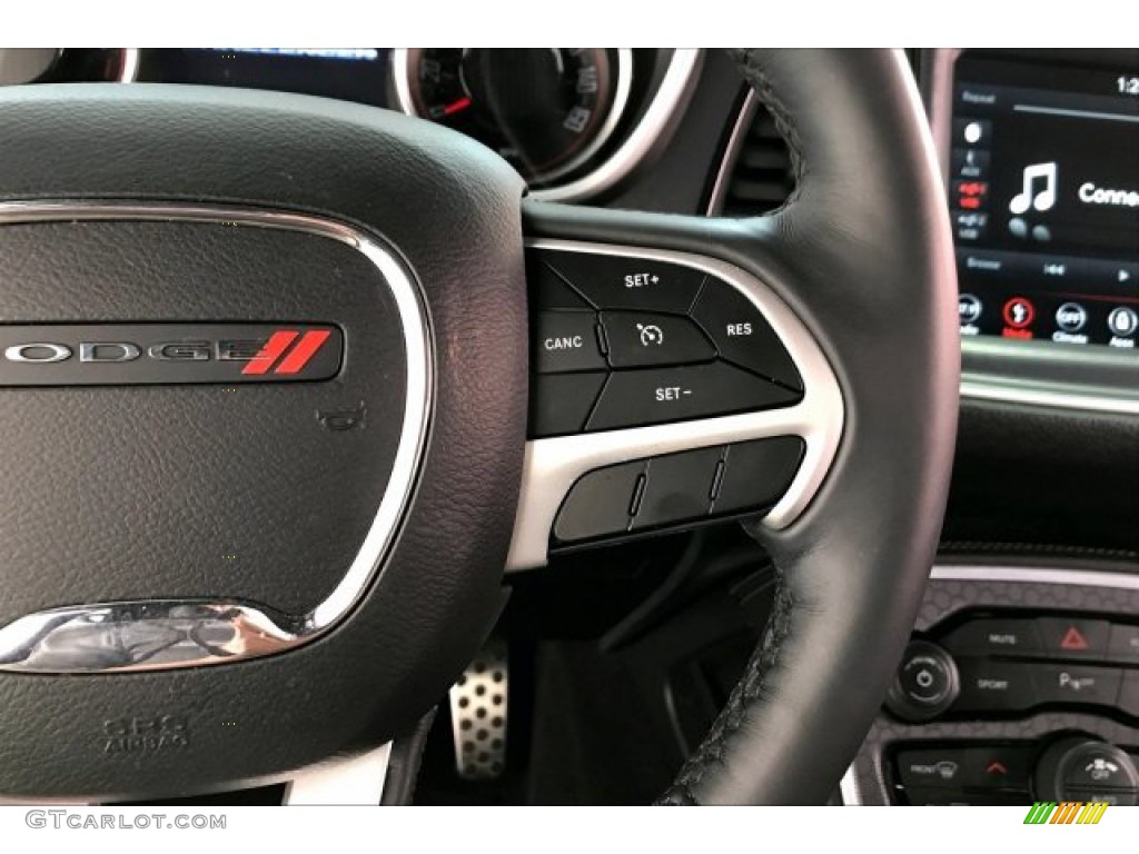 2018 Dodge Challenger SXT Plus Black Steering Wheel Photo #137386288