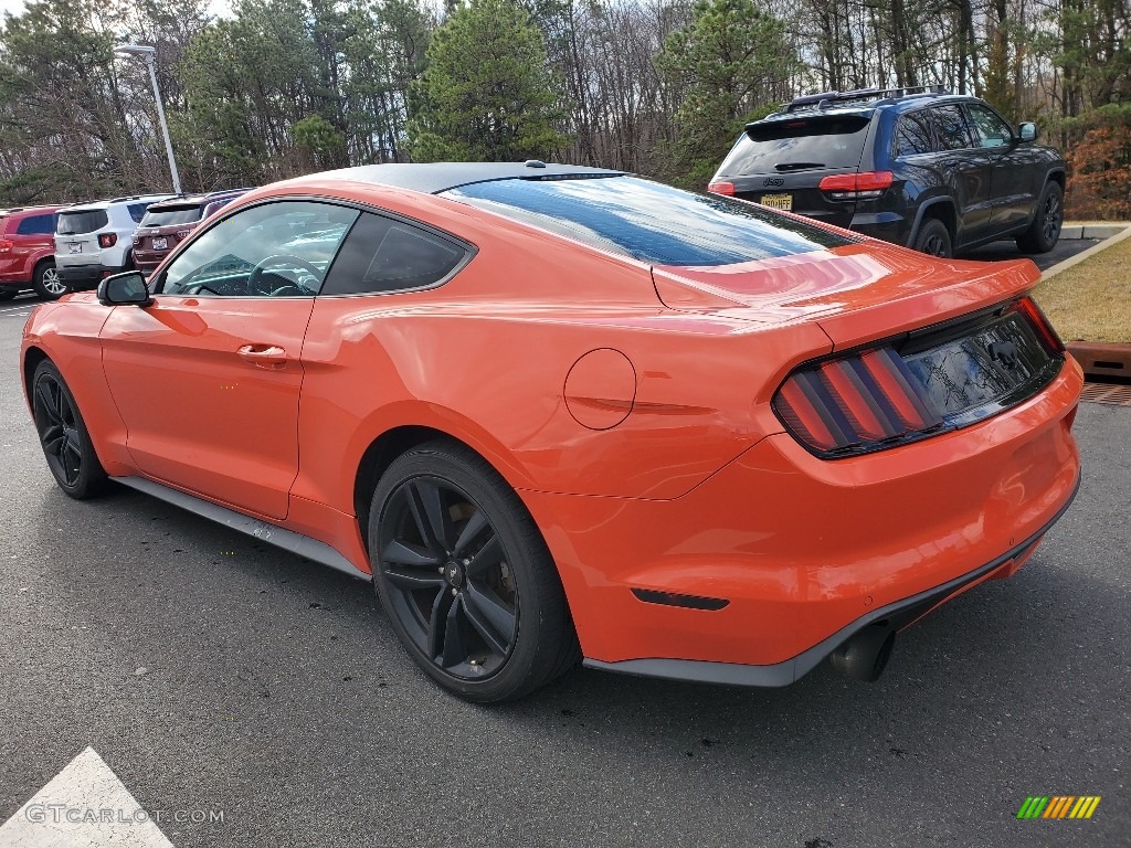 2015 Mustang EcoBoost Premium Coupe - Competition Orange / Ebony photo #3