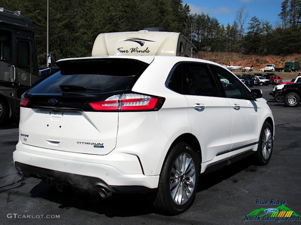 2020 Edge Titanium AWD - Star White Metallic Tri-Coat / Ebony photo #5