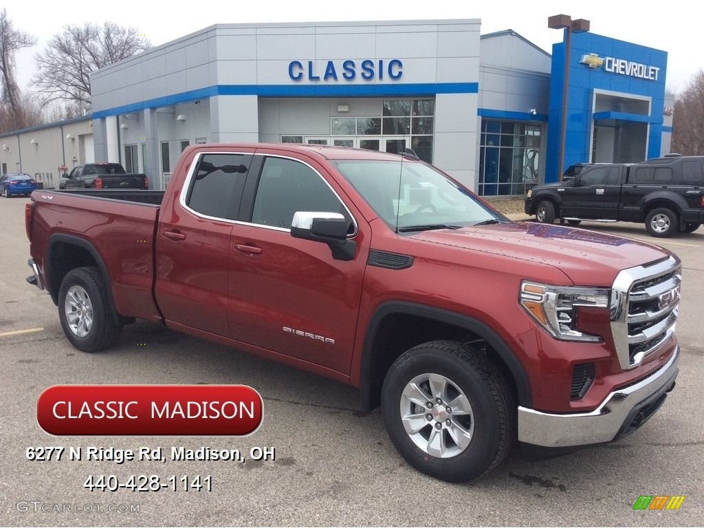 2020 Sierra 1500 SLE Double Cab 4WD - Red Quartz Tintcoat / Jet Black photo #1