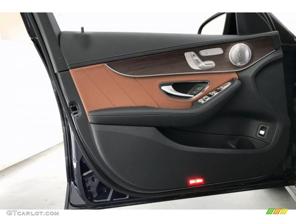 2020 Mercedes-Benz C AMG 43 4Matic Sedan Saddle Brown/Black Door Panel Photo #137391865