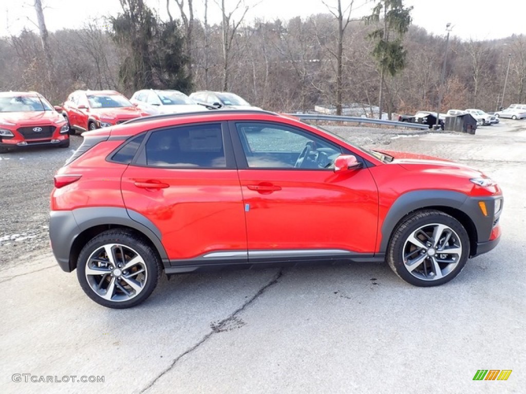 Sunset Orange 2020 Hyundai Kona Ultimate AWD Exterior Photo #137392489