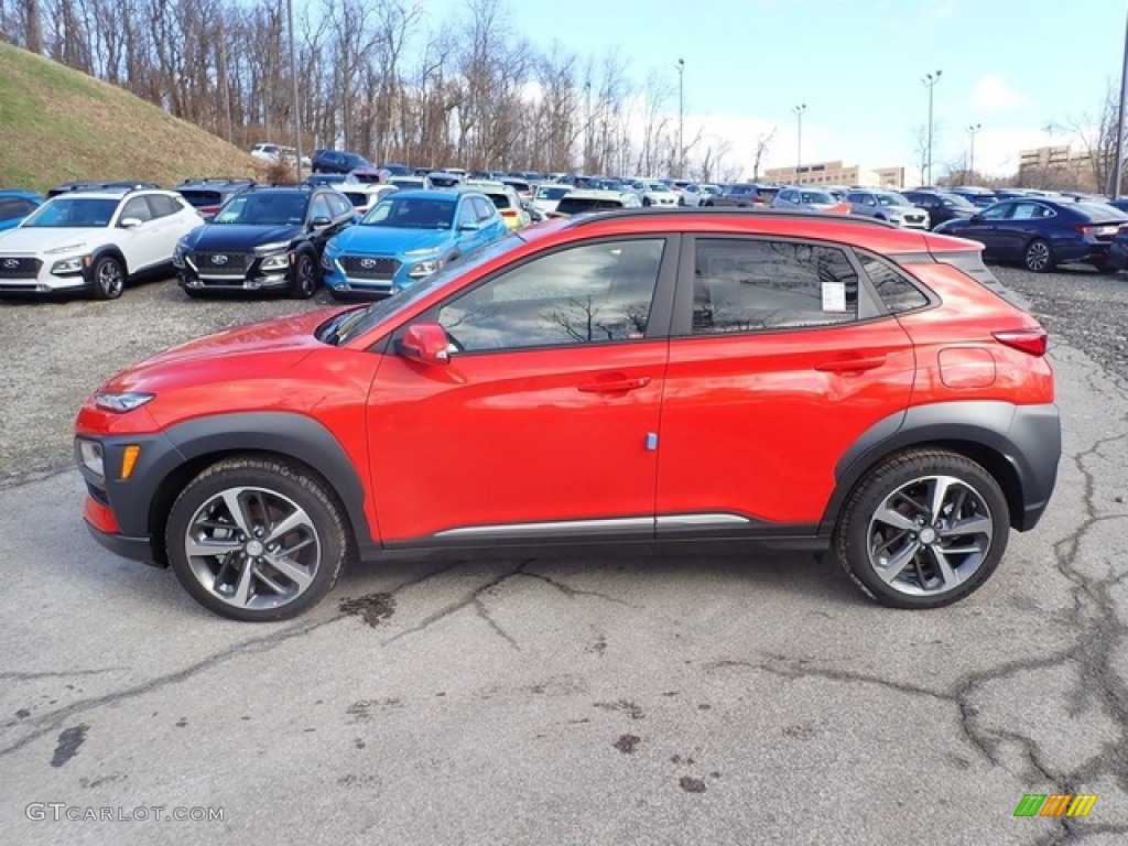 Sunset Orange 2020 Hyundai Kona Ultimate AWD Exterior Photo #137392564