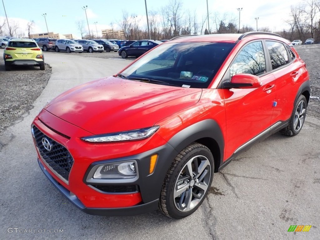 Sunset Orange 2020 Hyundai Kona Ultimate AWD Exterior Photo #137392588