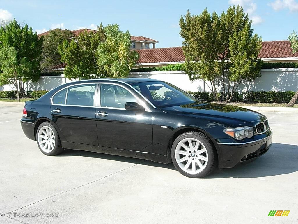 2005 7 Series 745Li Sedan - Jet Black / Black/Black photo #2