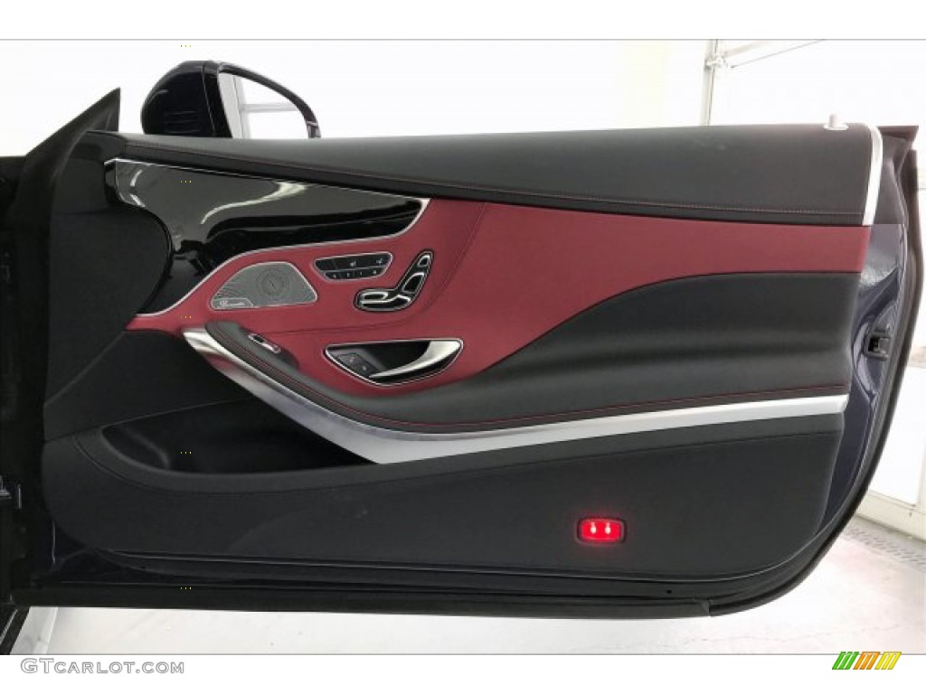 2019 Mercedes-Benz S 560 4Matic Coupe designo Bengal Red/Black Door Panel Photo #137397411