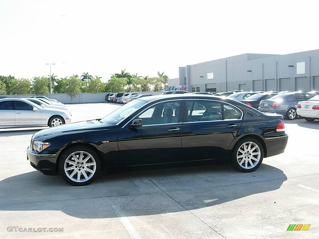 2005 7 Series 745Li Sedan - Jet Black / Black/Black photo #6