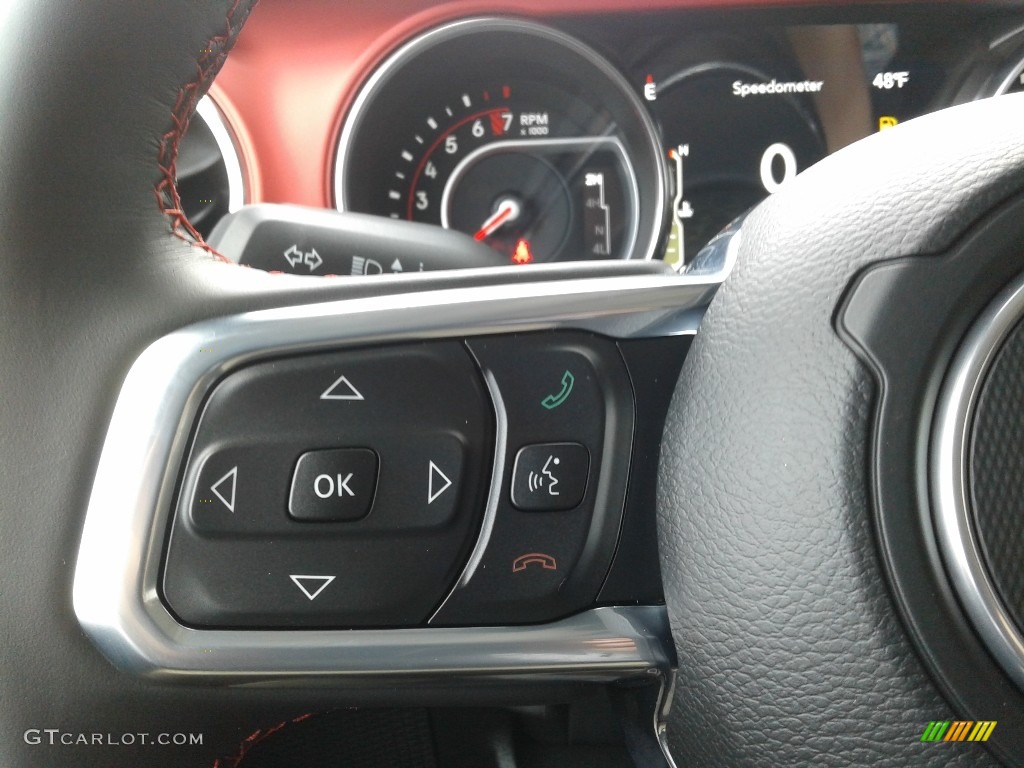 2020 Jeep Gladiator Rubicon 4x4 Black Steering Wheel Photo #137398971