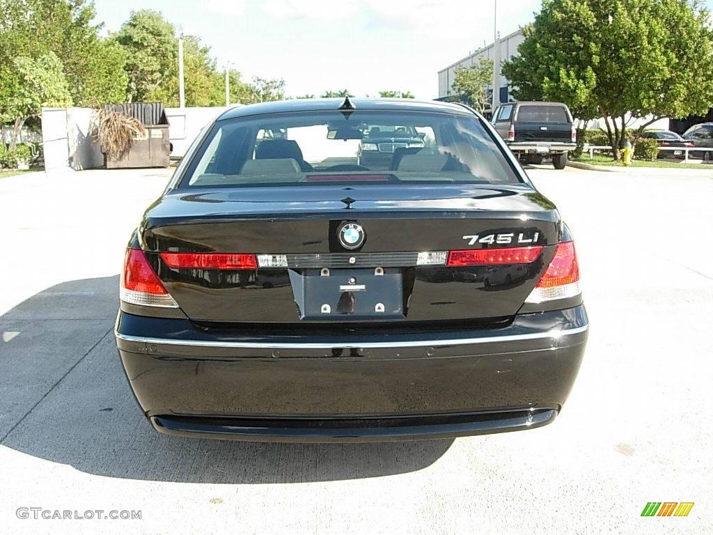 2005 7 Series 745Li Sedan - Jet Black / Black/Black photo #9