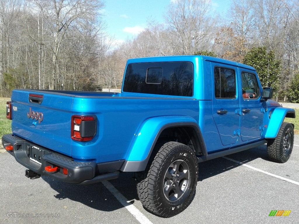 2020 Gladiator Rubicon 4x4 - Hydro Blue Pearl / Black photo #6