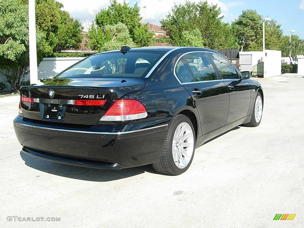 2005 7 Series 745Li Sedan - Jet Black / Black/Black photo #10