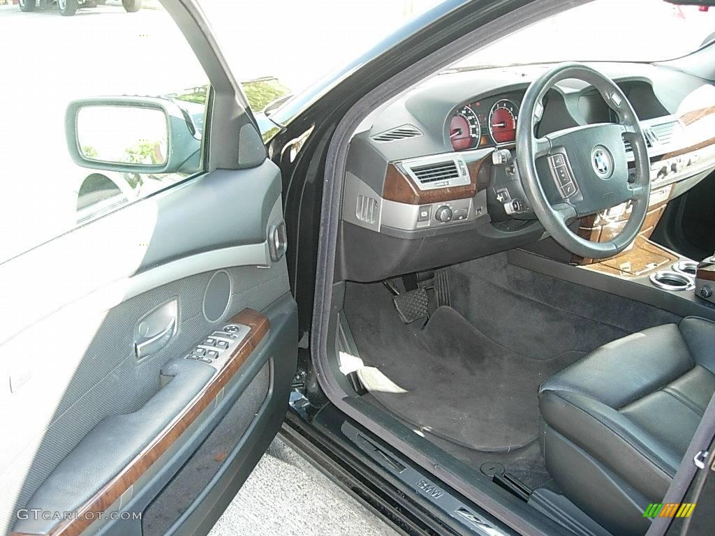 2005 7 Series 745Li Sedan - Jet Black / Black/Black photo #11