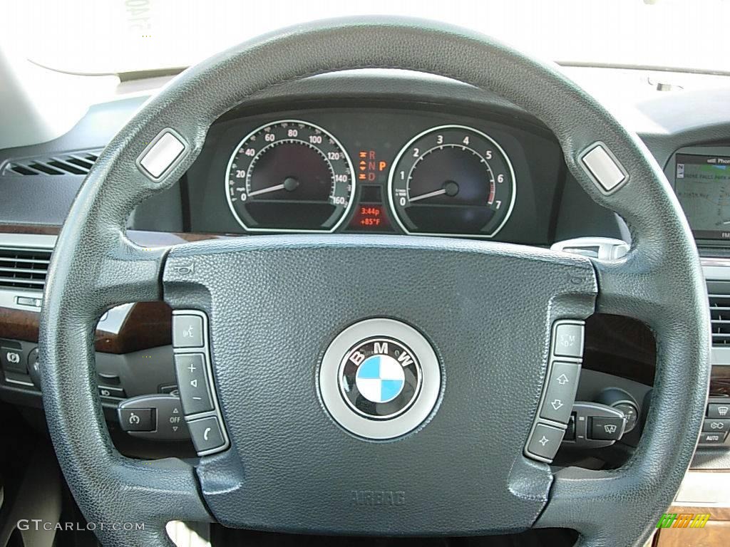 2005 7 Series 745Li Sedan - Jet Black / Black/Black photo #23