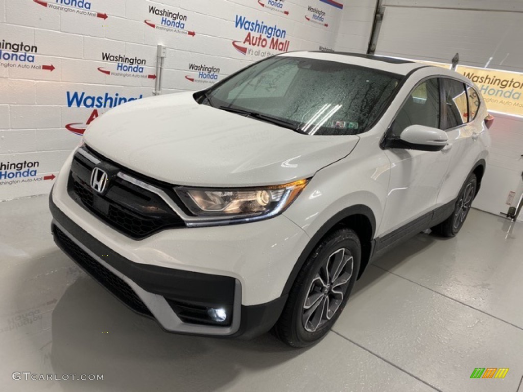 2020 CR-V EX-L AWD - Platinum White Pearl / Black photo #4