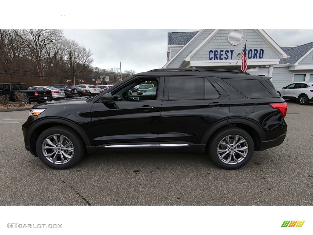 2020 Explorer XLT 4WD - Agate Black Metallic / Ebony photo #4