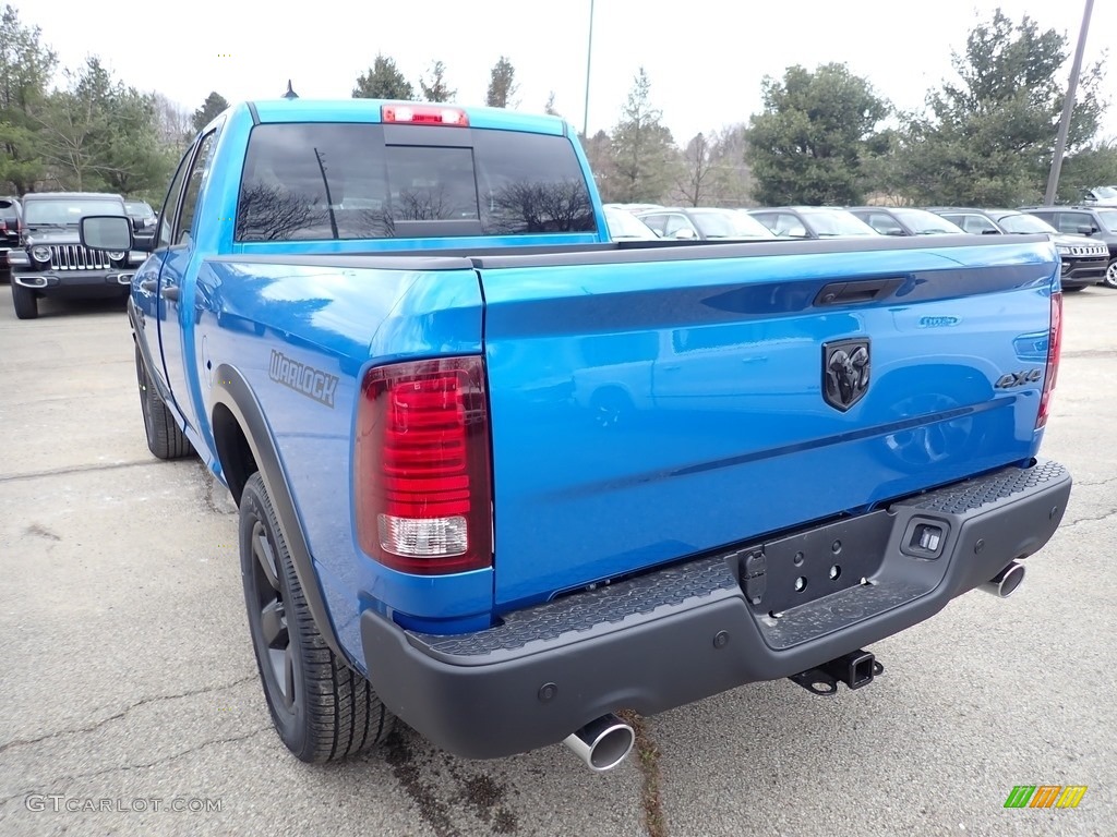 2020 1500 Classic Warlock Quad Cab 4x4 - Hydro Blue Pearl / Black/Diesel Gray photo #3