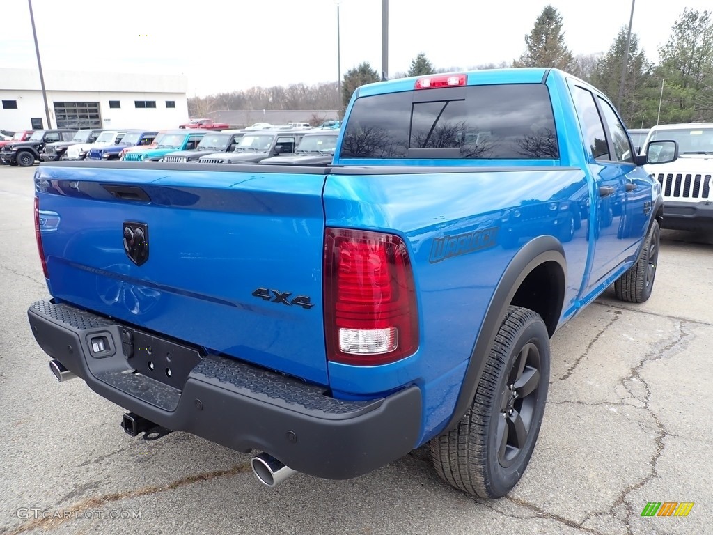 2020 1500 Classic Warlock Quad Cab 4x4 - Hydro Blue Pearl / Black/Diesel Gray photo #5