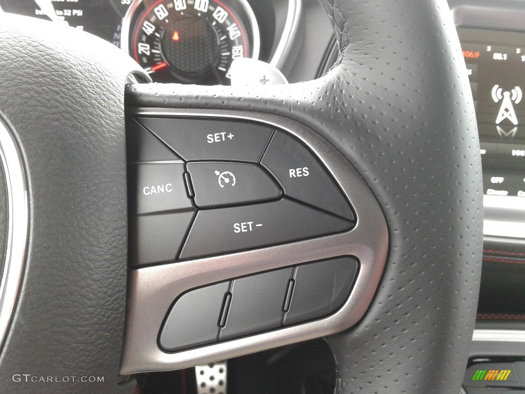 2020 Dodge Challenger R/T Scat Pack Widebody Black/Ruby Red Steering Wheel Photo #137431054