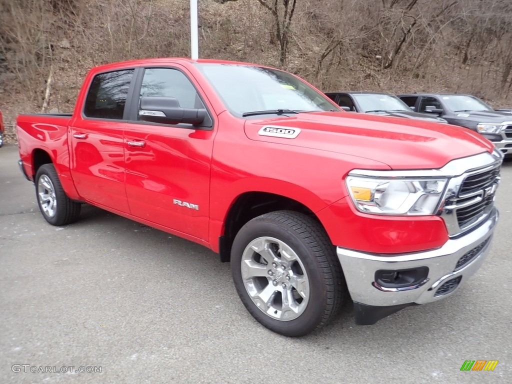 Flame Red 2020 Ram 1500 Big Horn Crew Cab 4x4 Exterior Photo #137432491