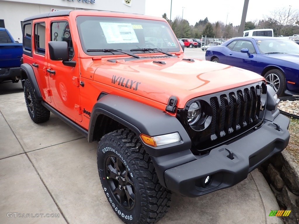 2020 Wrangler Unlimited Willys 4x4 - Punkn Metallic / Black photo #8