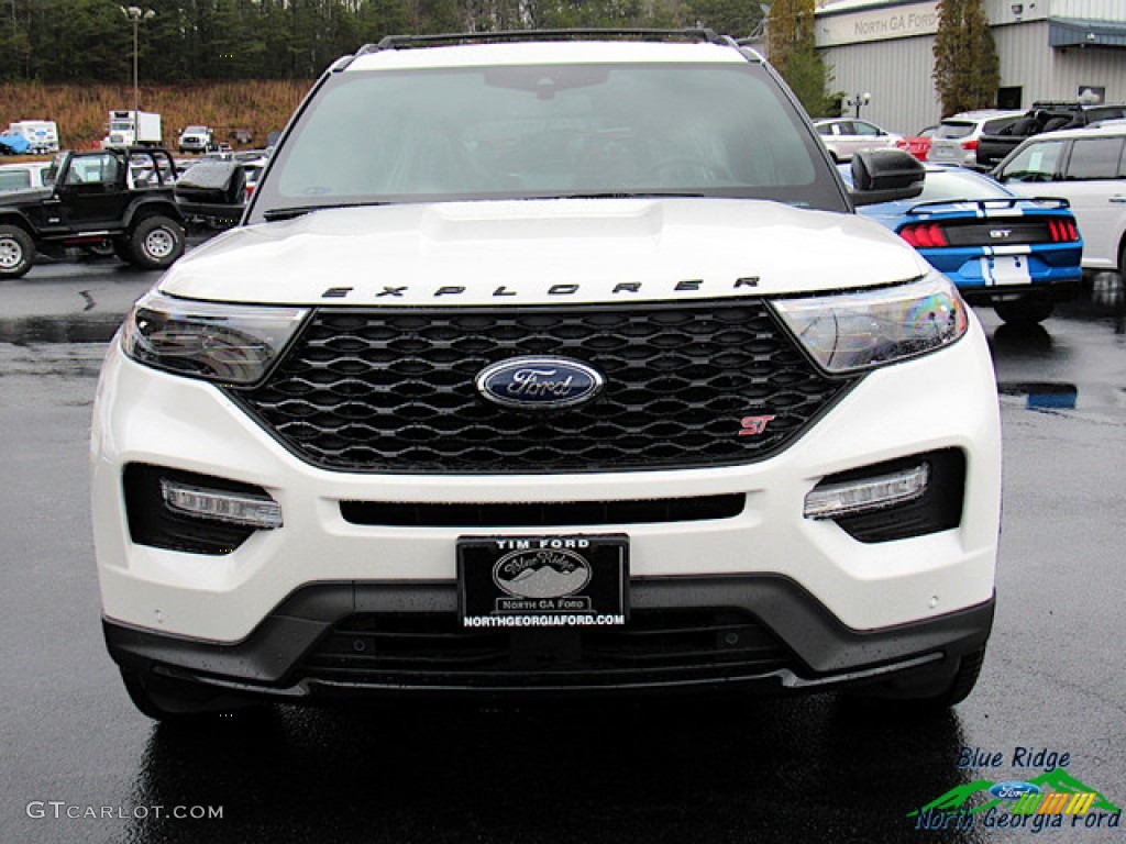 2020 Explorer ST 4WD - Star White Metallic Tri-Coat / Ebony photo #6