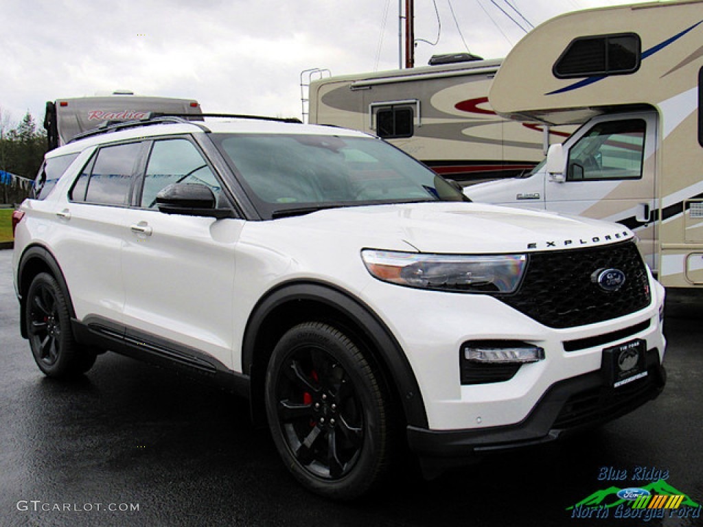 2020 Explorer ST 4WD - Star White Metallic Tri-Coat / Ebony photo #9