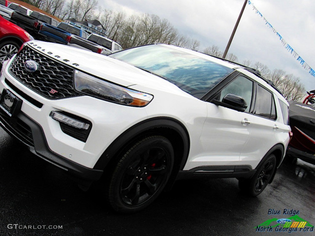 2020 Explorer ST 4WD - Star White Metallic Tri-Coat / Ebony photo #34