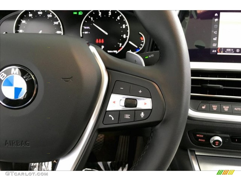 2020 BMW 3 Series 330i Sedan Black Steering Wheel Photo #137453753
