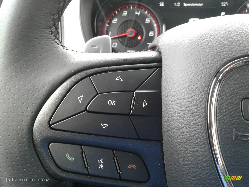 2020 Dodge Charger Daytona Black Steering Wheel Photo #137460108