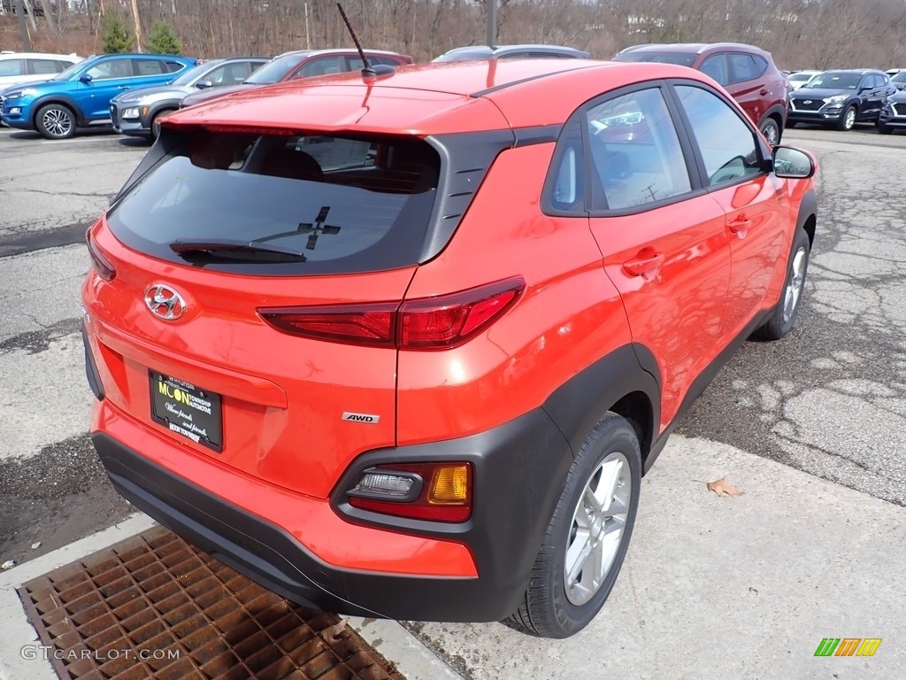 2020 Kona SE AWD - Sunset Orange / Black photo #2