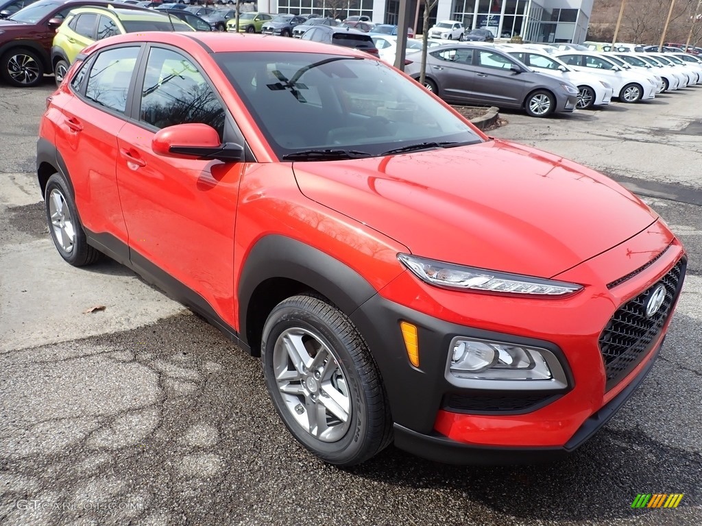 2020 Kona SE AWD - Sunset Orange / Black photo #3