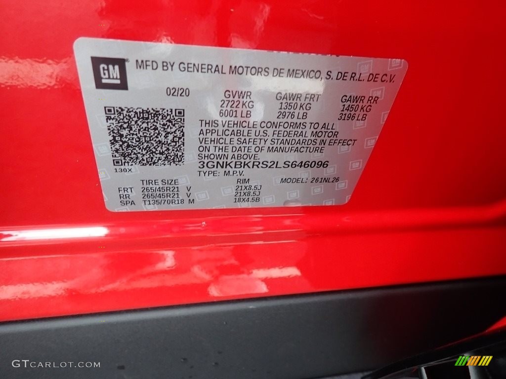 2020 Blazer RS AWD - Red Hot / Jet Black photo #15
