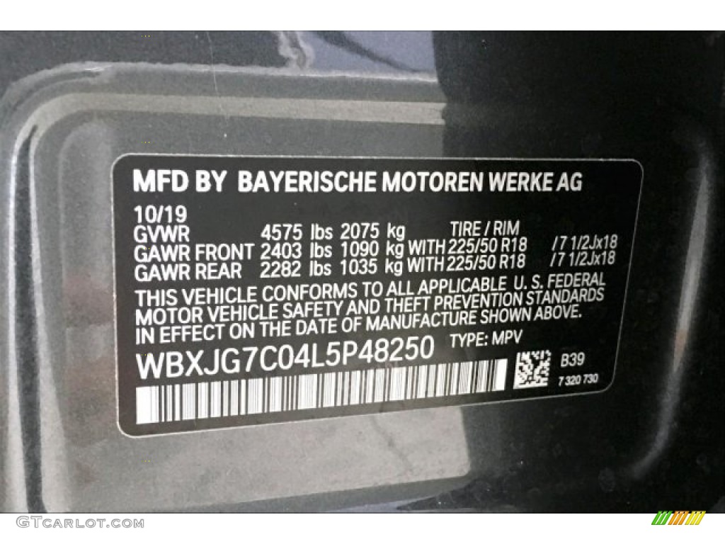 2020 X1 sDrive28i - Mineral Grey Metallic / Black photo #19