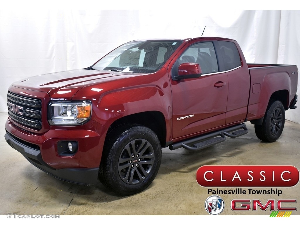 2020 Red Quartz Tintcoat GMC Canyon SLE Extended Cab 4WD 137455370