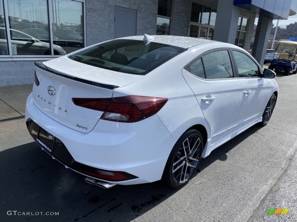 2020 Elantra Sport - Ceramic White / Black photo #3