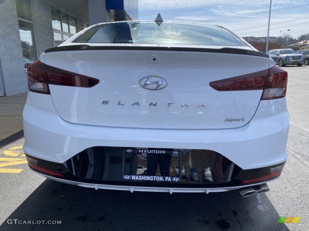 2020 Elantra Sport - Ceramic White / Black photo #4