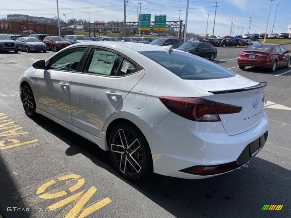 2020 Elantra Sport - Ceramic White / Black photo #5