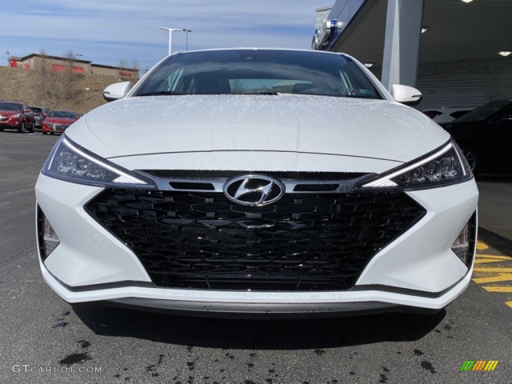 2020 Elantra Sport - Ceramic White / Black photo #7