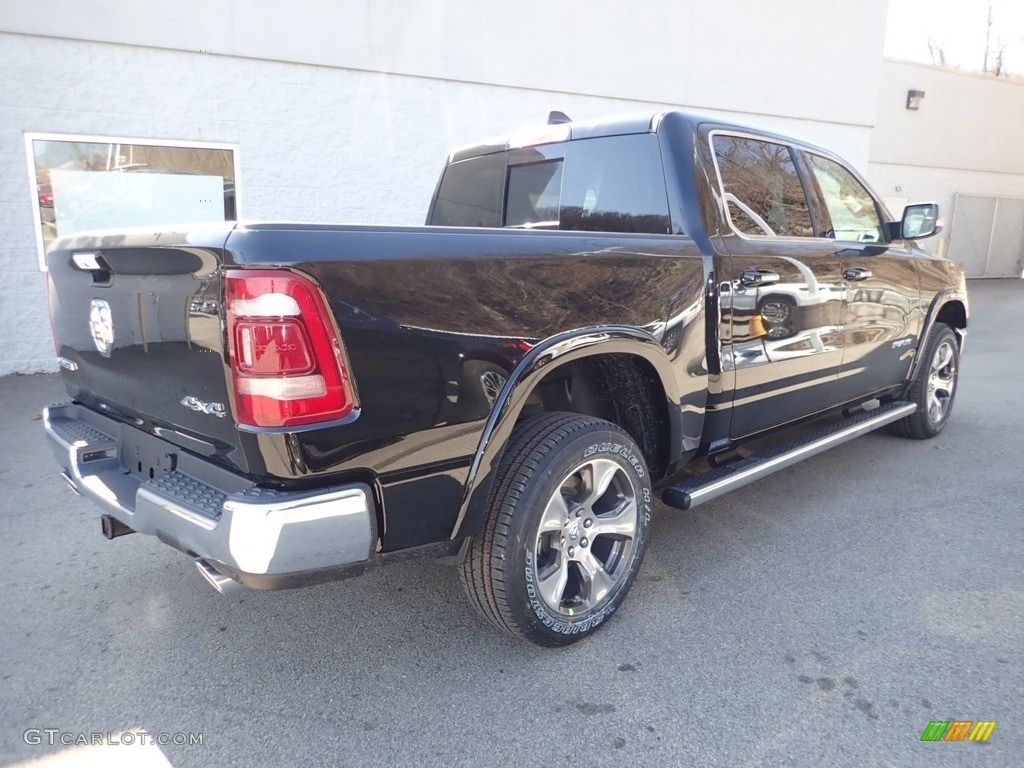 2020 1500 Laramie Crew Cab 4x4 - Diamond Black Crystal Pearl / Light Frost Beige/Mountain Brown photo #5