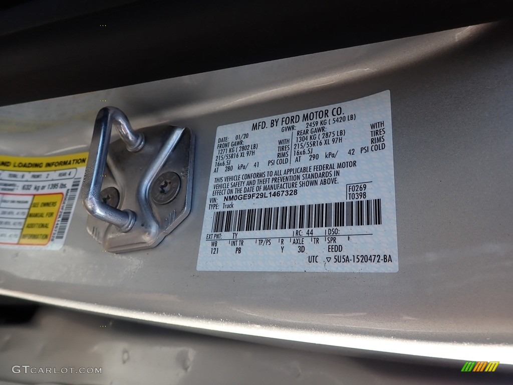 2020 Transit Connect XLT Passenger Wagon - Ingot Silver Metallic / Ebony photo #11