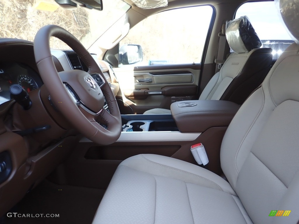 2020 1500 Laramie Crew Cab 4x4 - Diamond Black Crystal Pearl / Light Frost Beige/Mountain Brown photo #14