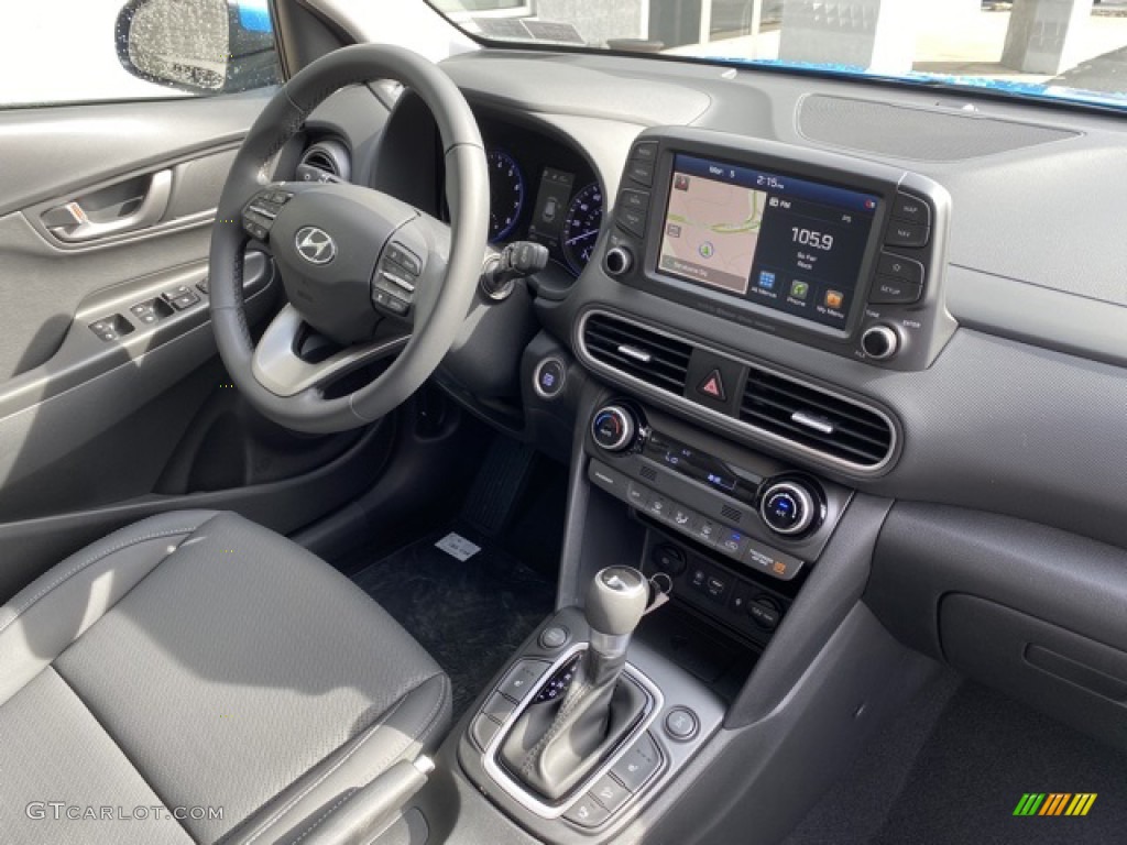 2020 Hyundai Kona Ultimate AWD Black Dashboard Photo #137476029