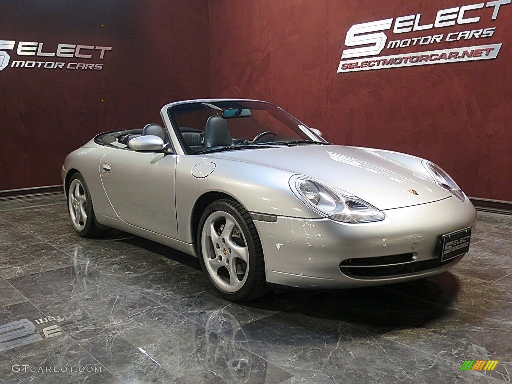 2000 911 Carrera 4 Cabriolet - Polar Silver Metallic / Black photo #4