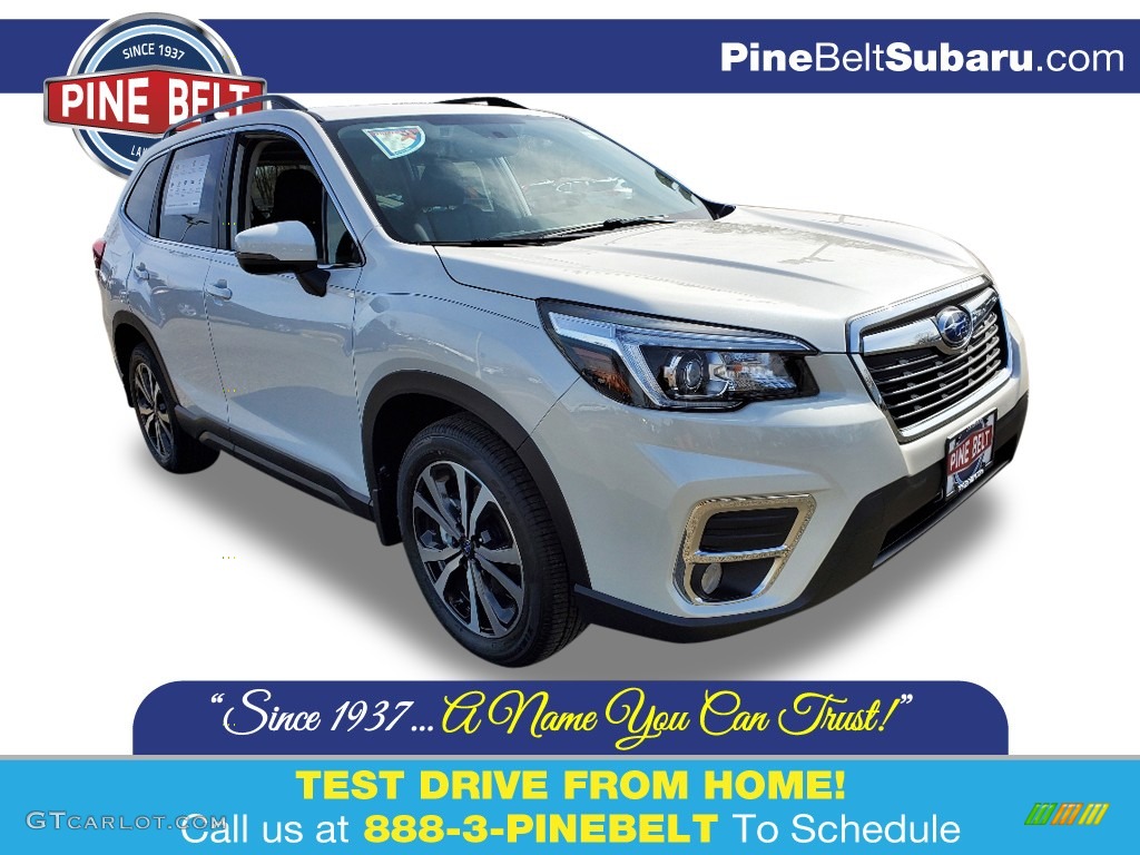 2020 Forester 2.5i Limited - Crystal White Pearl / Black photo #1