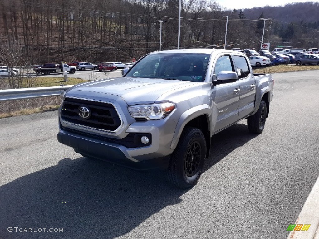 2020 Tacoma SR5 Double Cab 4x4 - Silver Sky Metallic / Cement photo #42