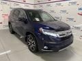 2020 Obsidian Blue Pearl Honda Pilot Touring AWD  photo #2