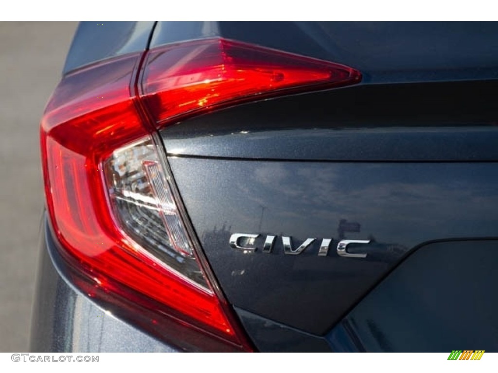 2020 Civic LX Sedan - Cosmic Blue Metallic / Gray photo #7