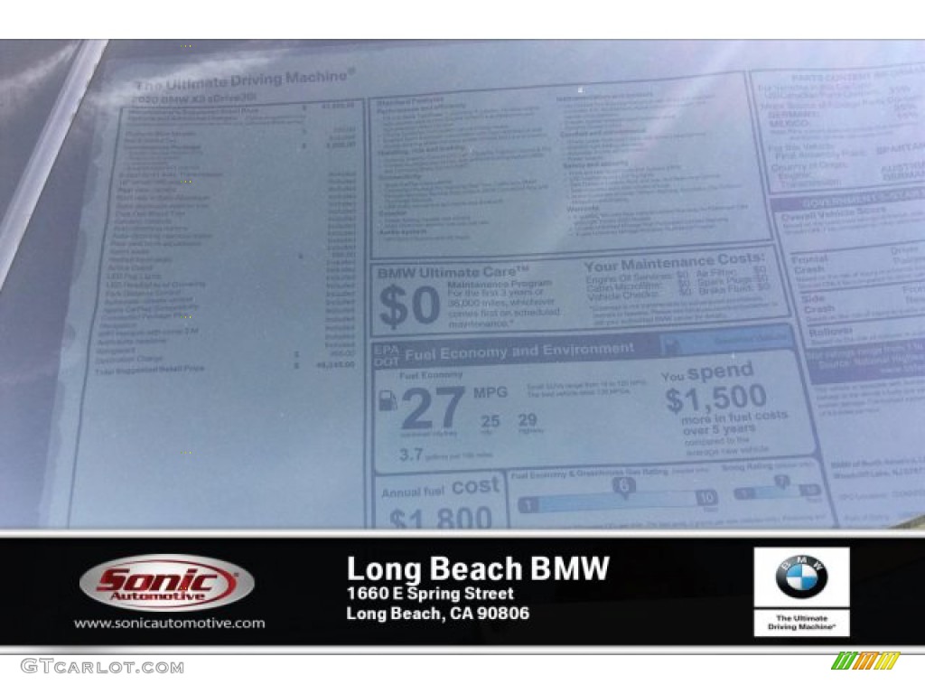 2020 X3 sDrive30i - Phytonic Blue Metallic / Black photo #10